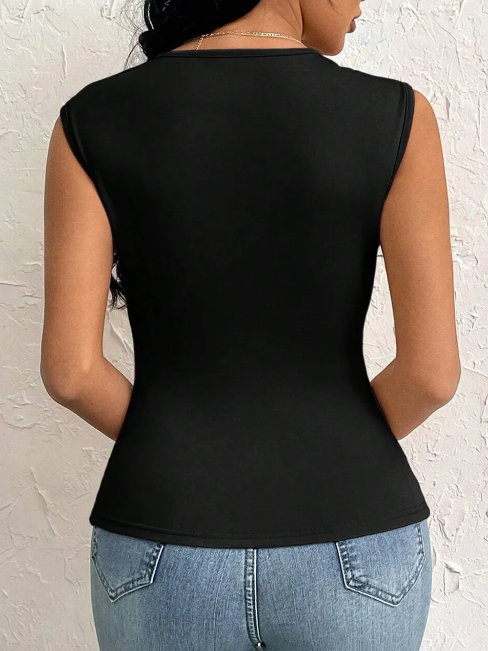 Slit Asymmetrical Tank Top, image 8