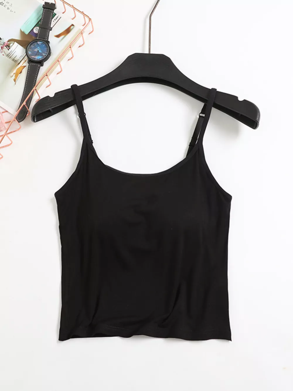 Modal Adjustable Strap Padded Cami and Shorts Set, image 4