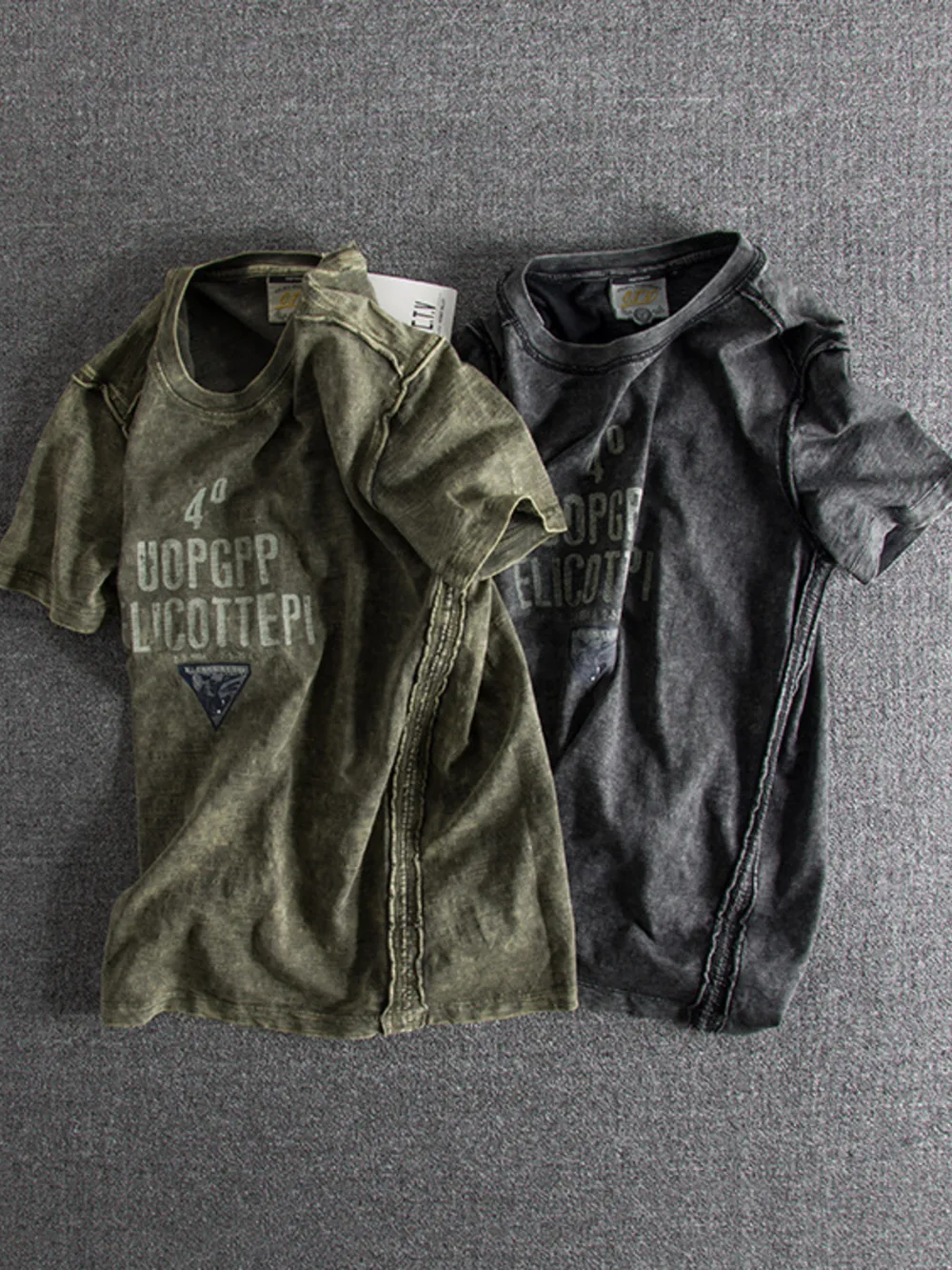 Men's Letter Round Neck Short Sleeve T-Shirt, image 4