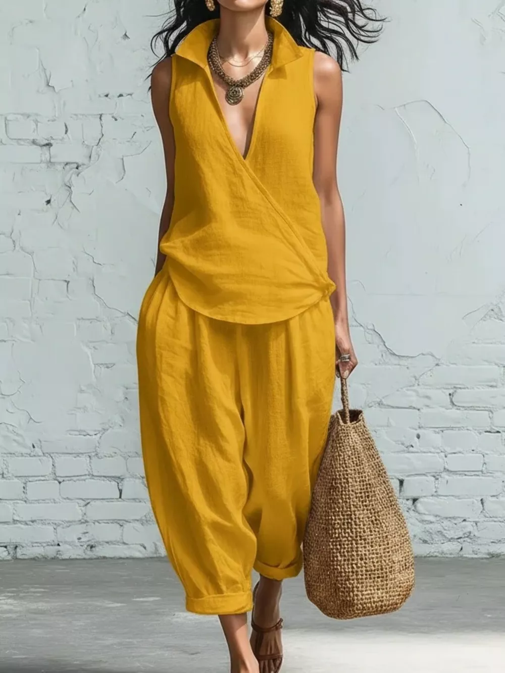 Full Size Sleeveless Top and Pants Two-Piece Set Plus Size, image 11