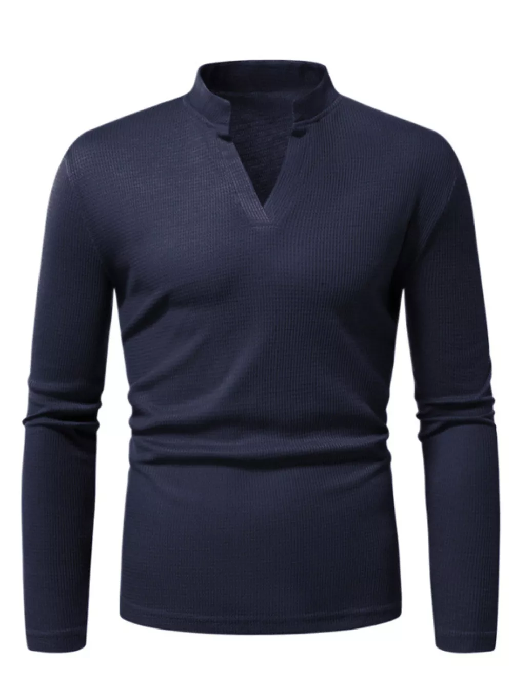 Men's Notched Long Sleeve Top, image 2