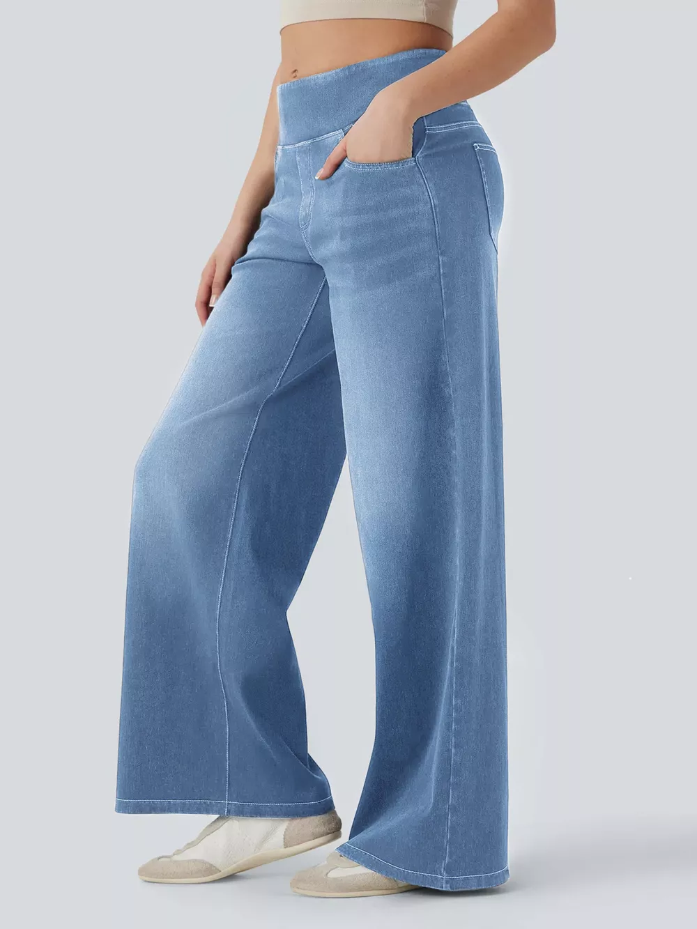 High-Waisted Wide Leg Jeans, image 8