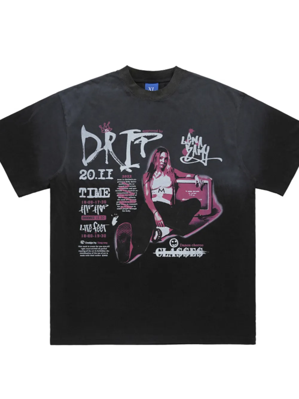Men's Graphic Short Sleeve Vintage Wash T-Shirt, image 4