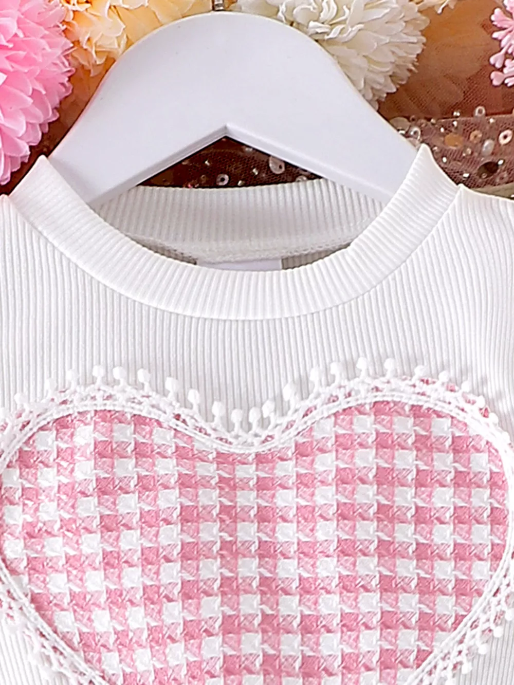Children's Heart Short Sleeve Top and Skirt Set, image 3