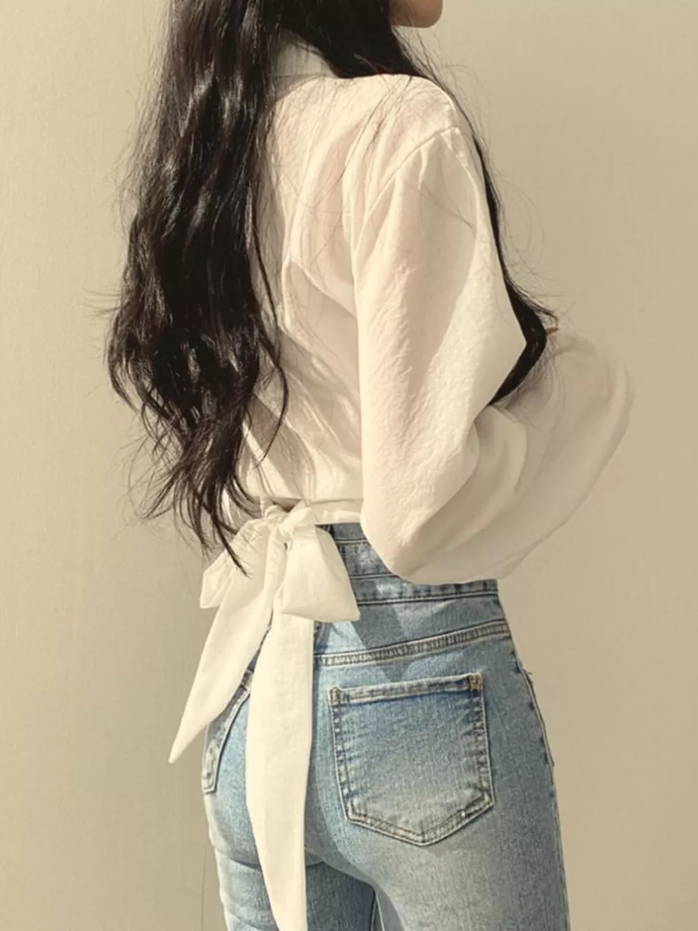 Twisted Front Long Sleeve Shirt, image 4