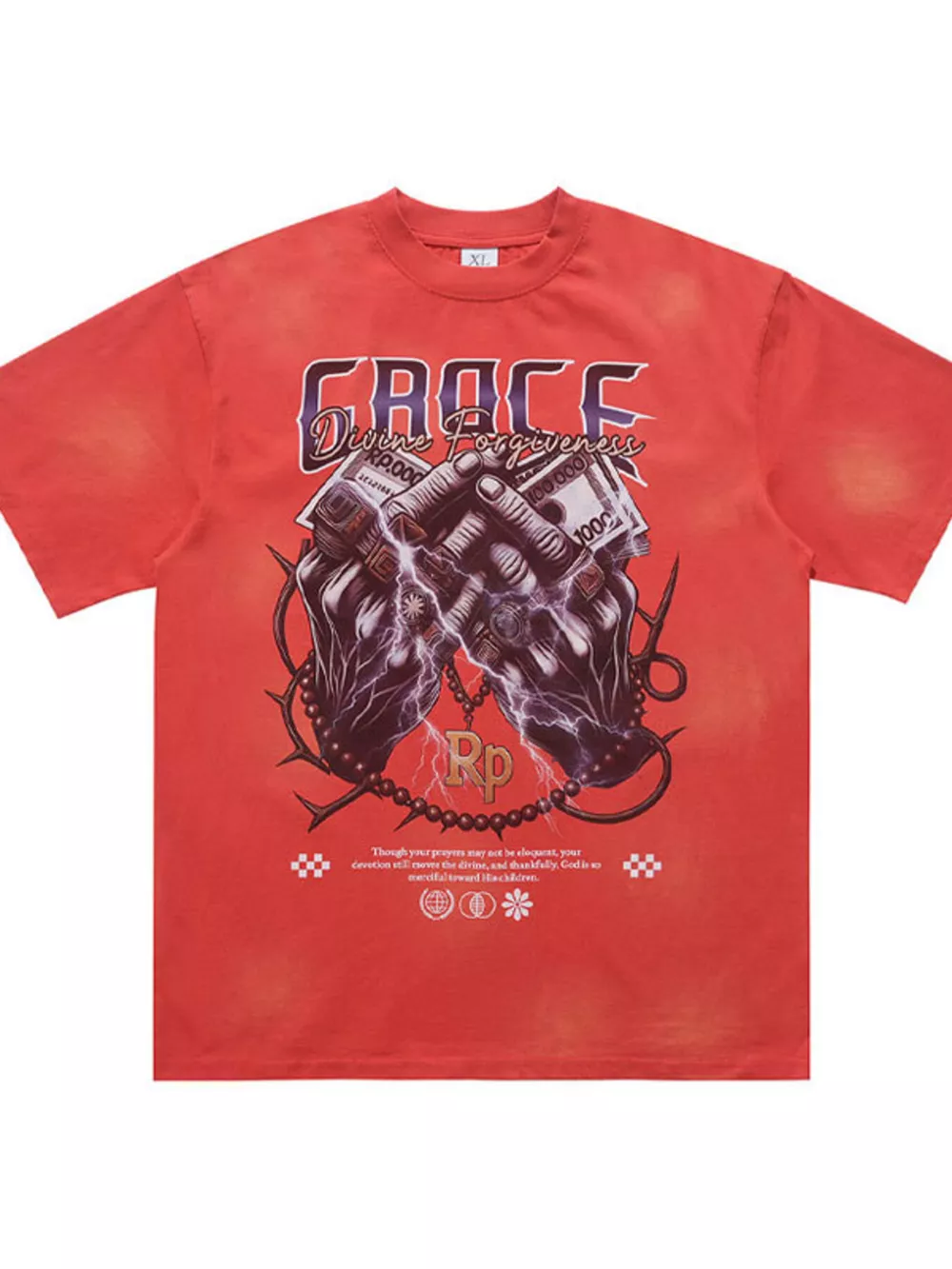 Men's Grace Divine Forgiveness Graphic T-Shirt, image 2