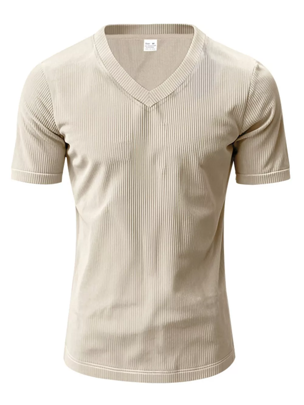 Men's Full Size V-Neck Slim Fit T-Shirt Plus Size, image 4