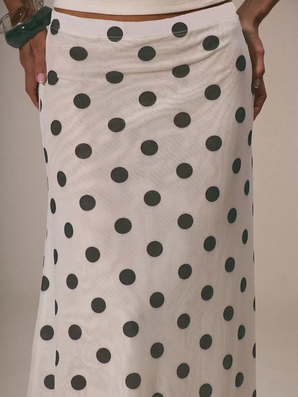 Polka Dot Midi Skirt, image 3