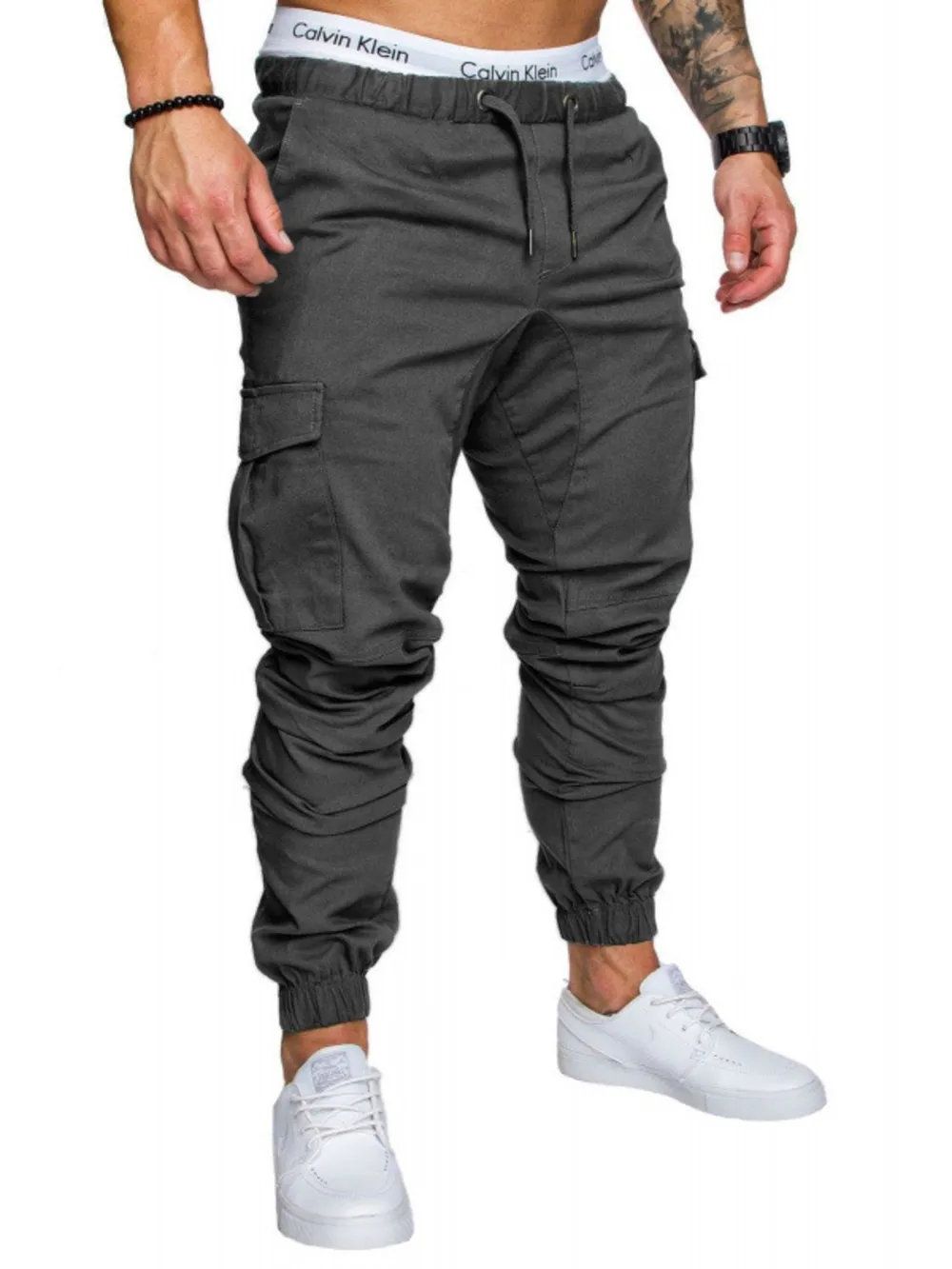 Men's Full Size Cargo Jogger with Drawstring Waistband Plus Size, image 6