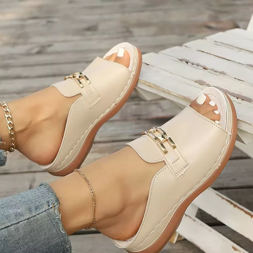 Peep Toe Wedge Sandals
