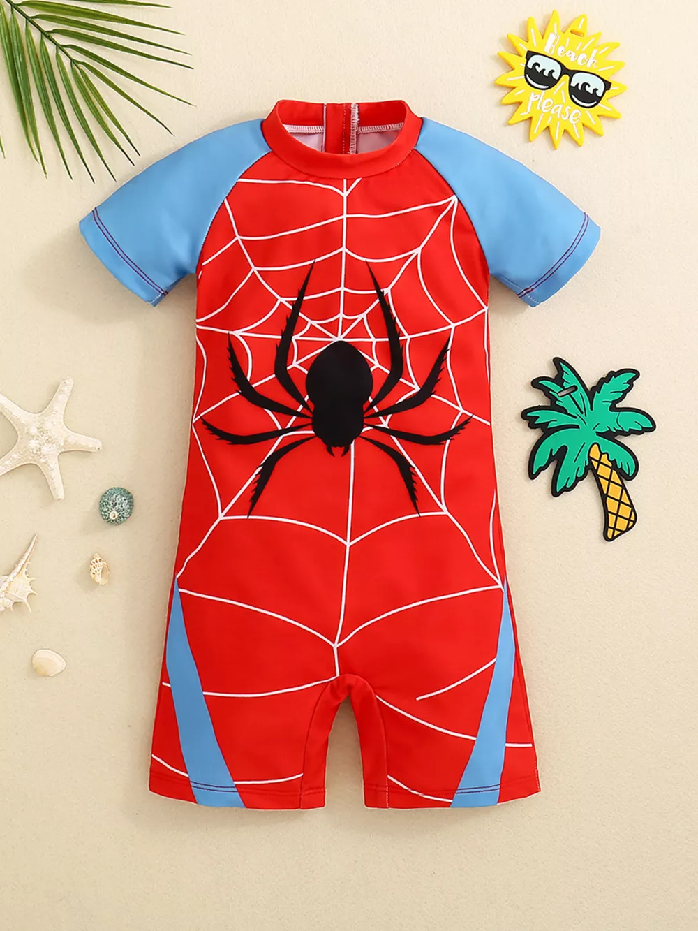 Children's Spider-Man Short Sleeve One-Piece Swimsuit, image 2
