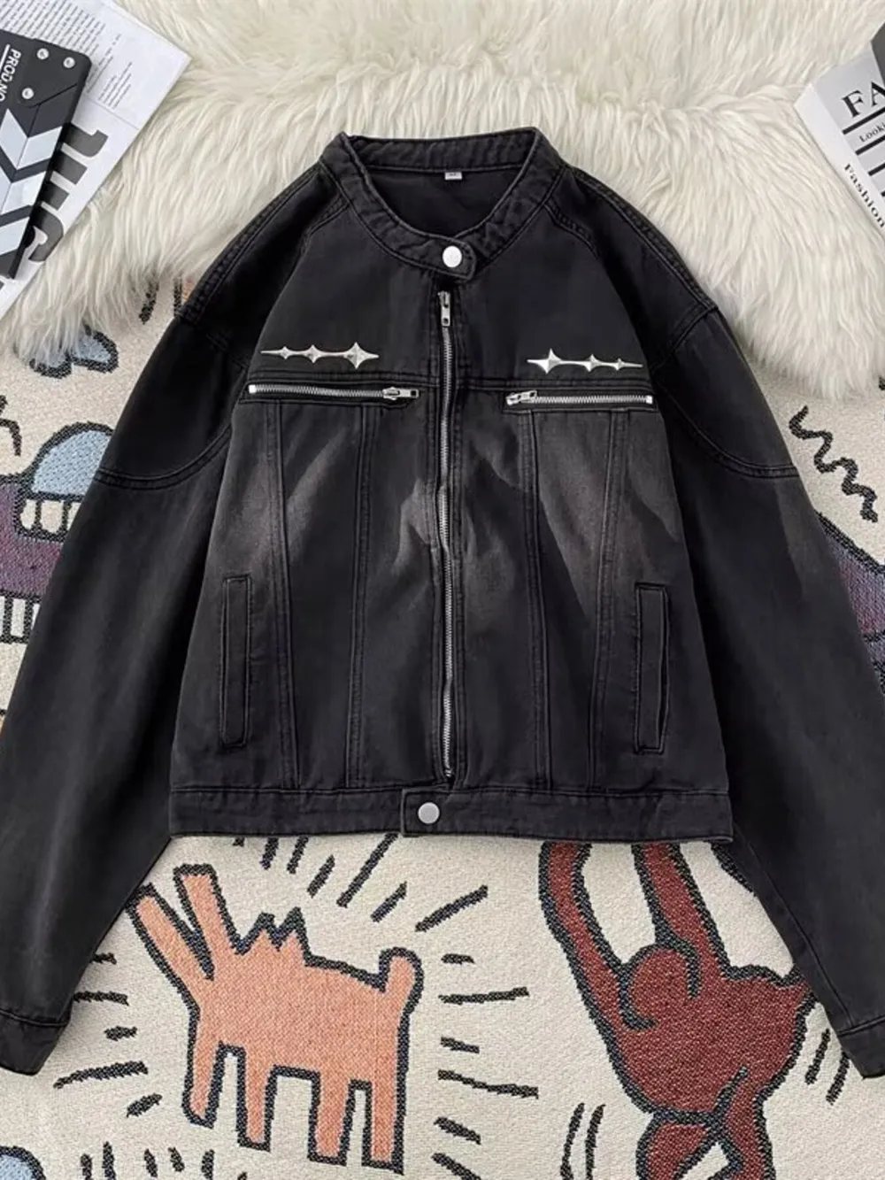 Men's Zip Up Denim Jacket