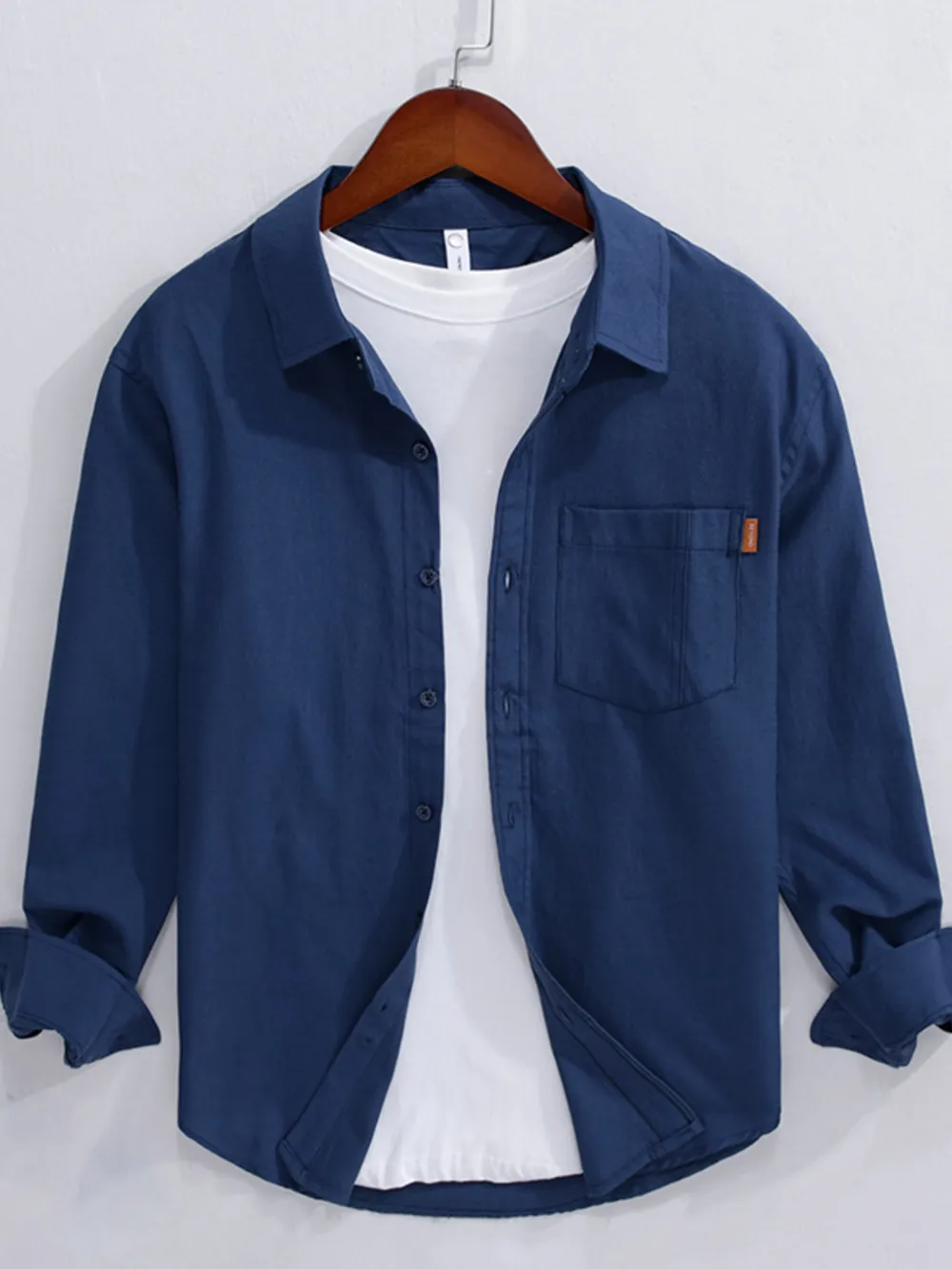 Men's Button Up Long Sleeve Shirt, image 6