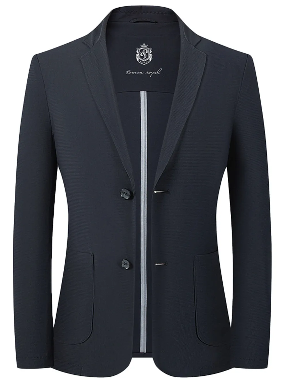 Men's Lapel Collar Long Sleeve Blazer, image 2