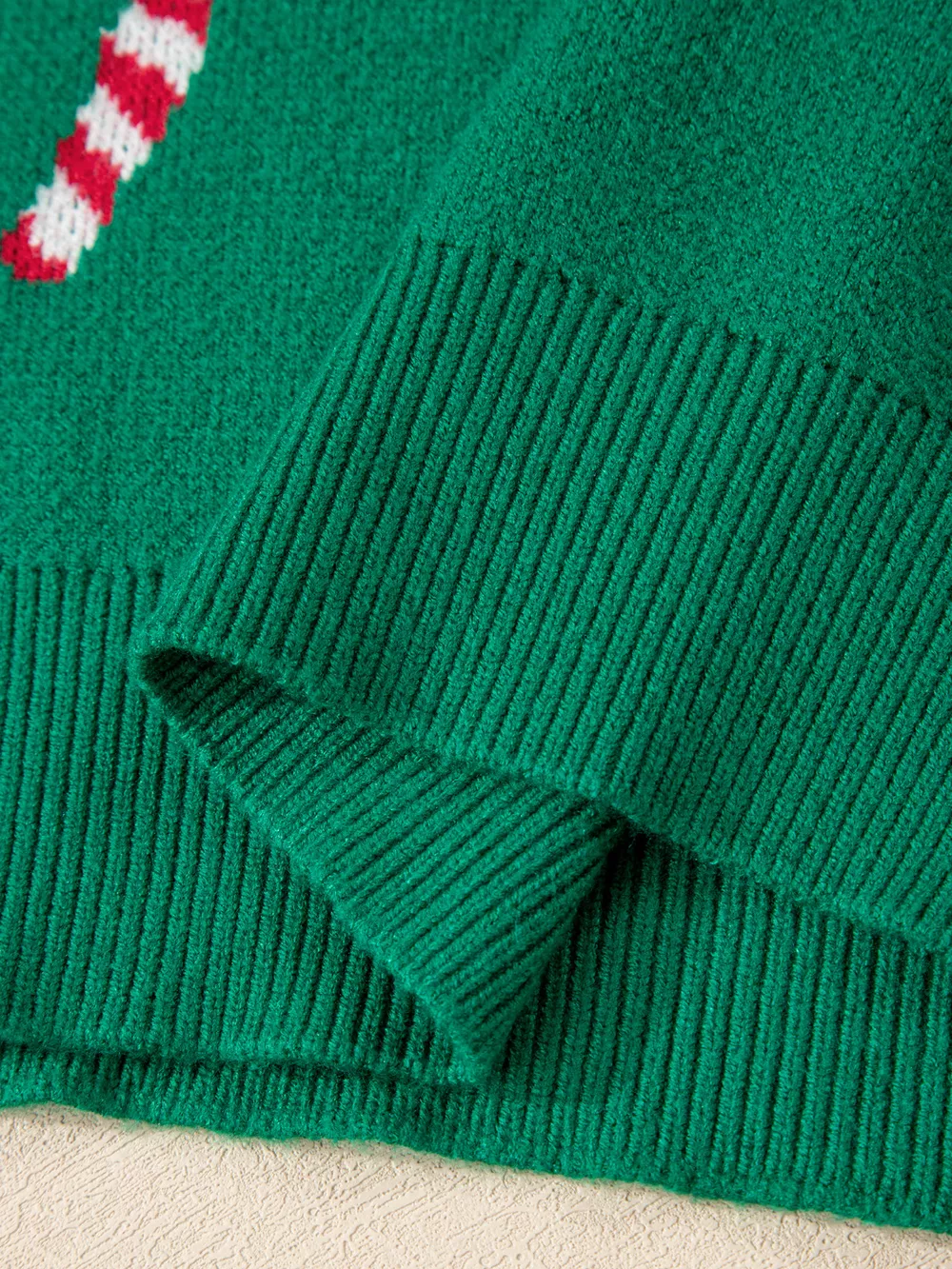 Christmas Candy Cane Holiday Drop Shoulder Sweater, image 13
