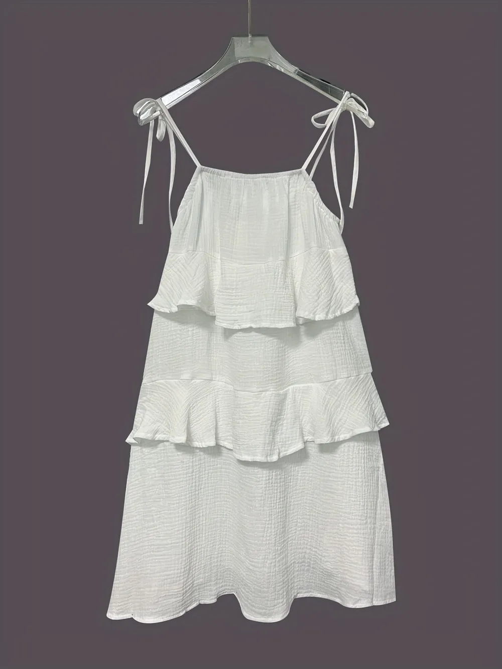 Ruffled Tie Shoulder Mini Dress, image 5