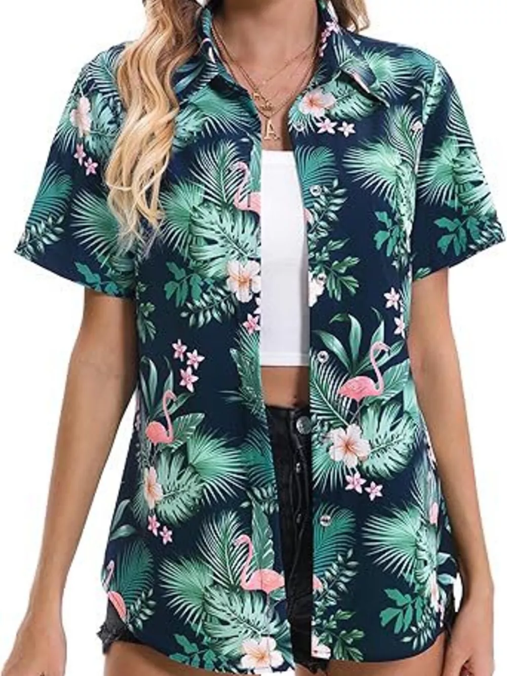 Plant Print Short Sleeve Shirt, image 29