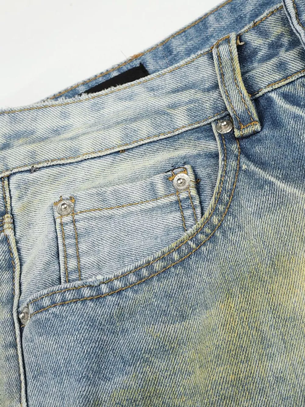 Men's Vintage Wash Wide Leg Jeans, image 4