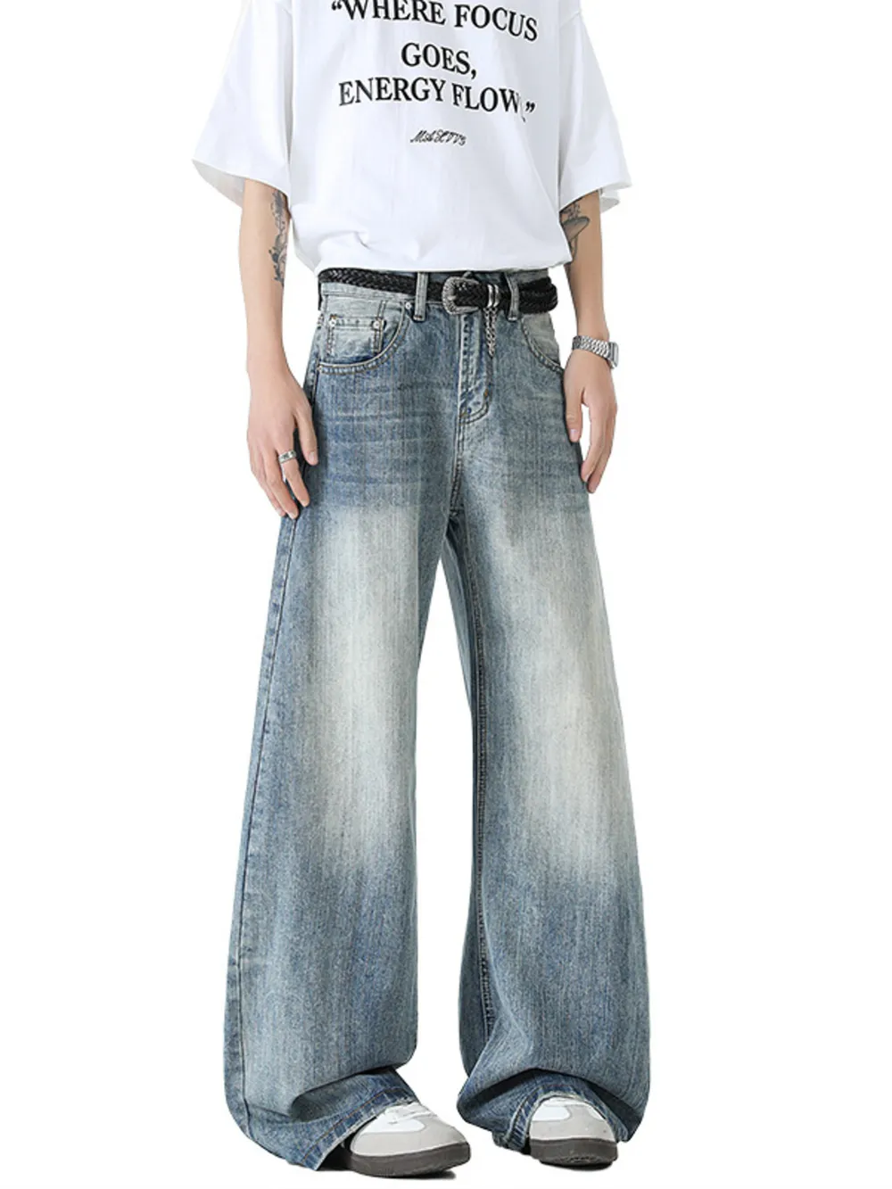 Men's Wide Leg Jeans, image 2