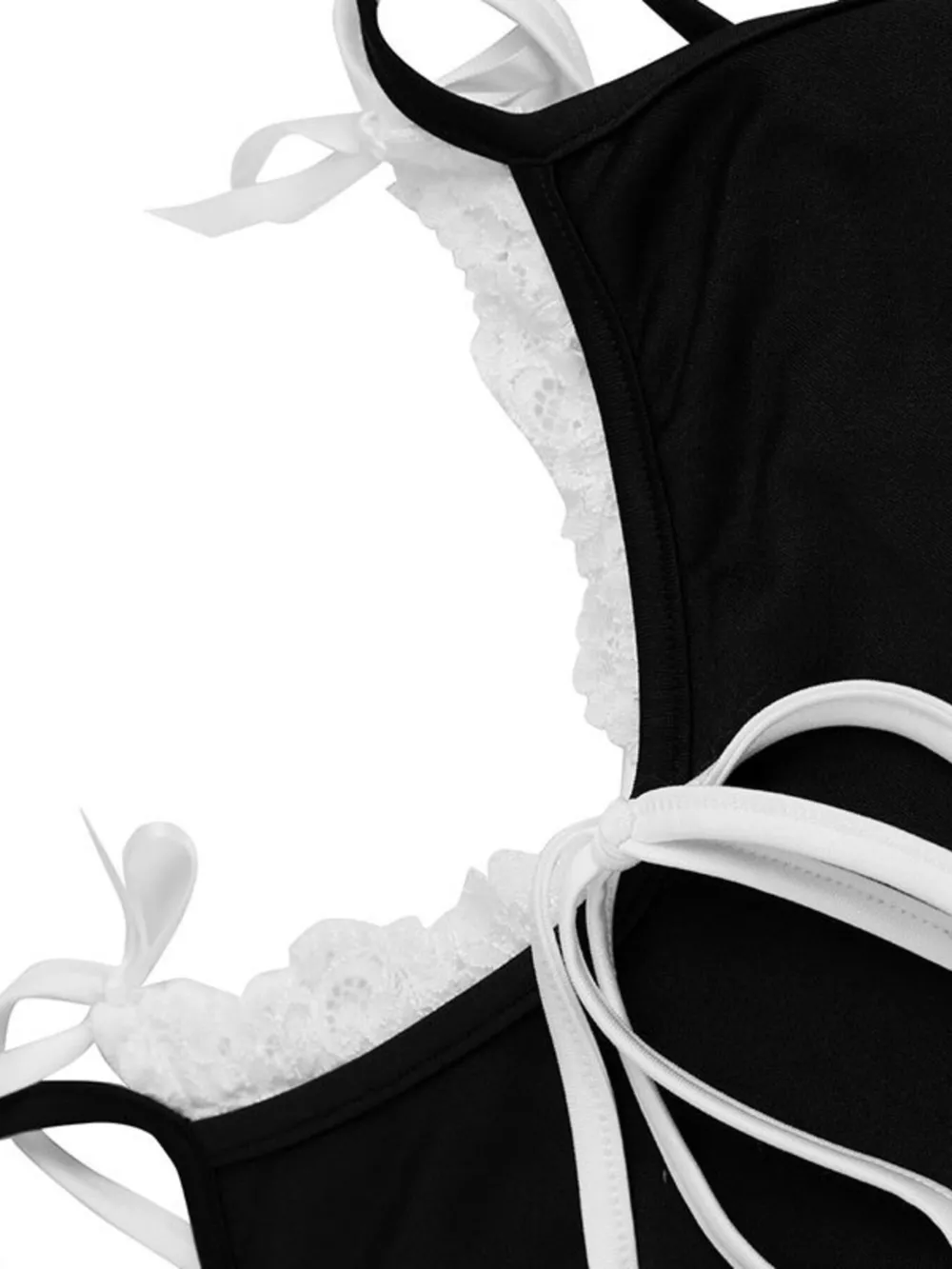 Lace Trim Tie-Front Capri Jumpsuit, image 8