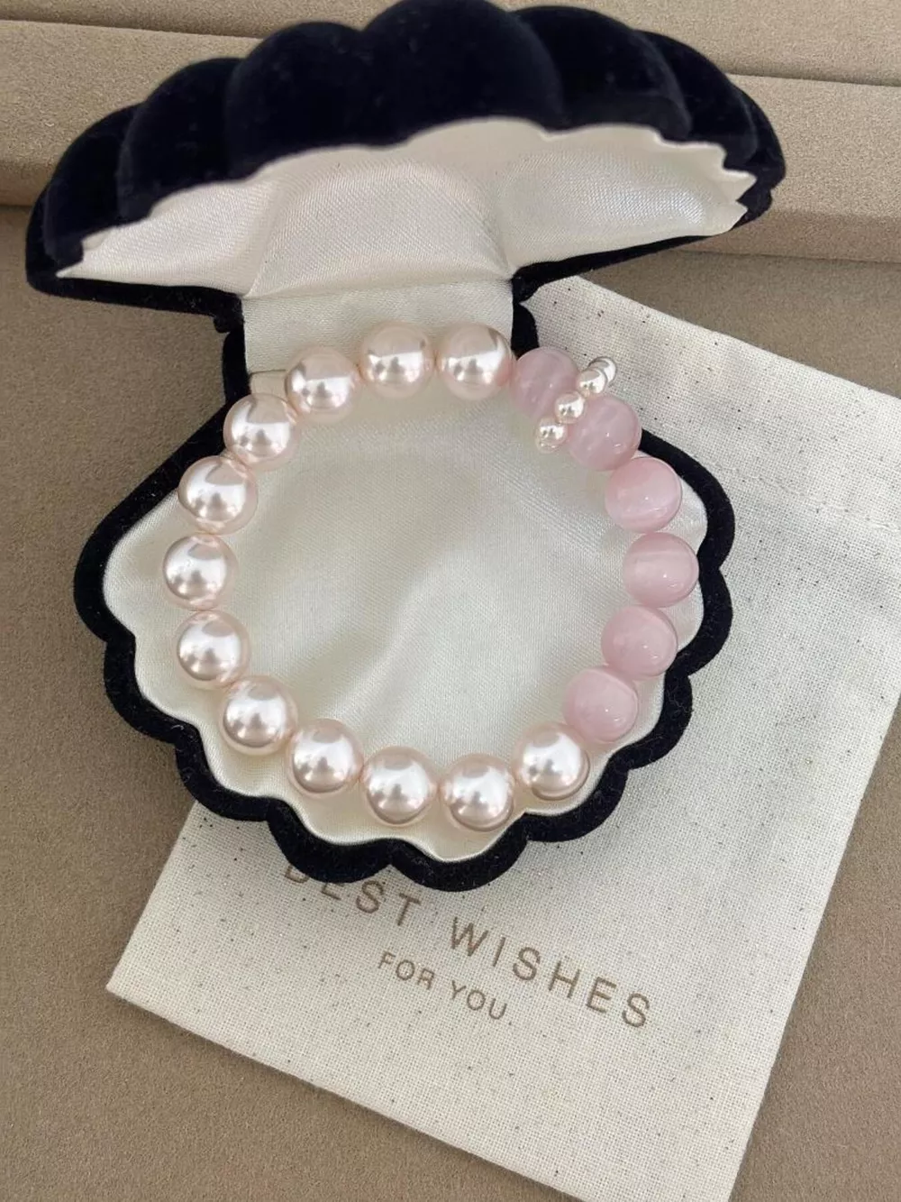 Pearl & Cat's Eye Stone Bracelet, image 4