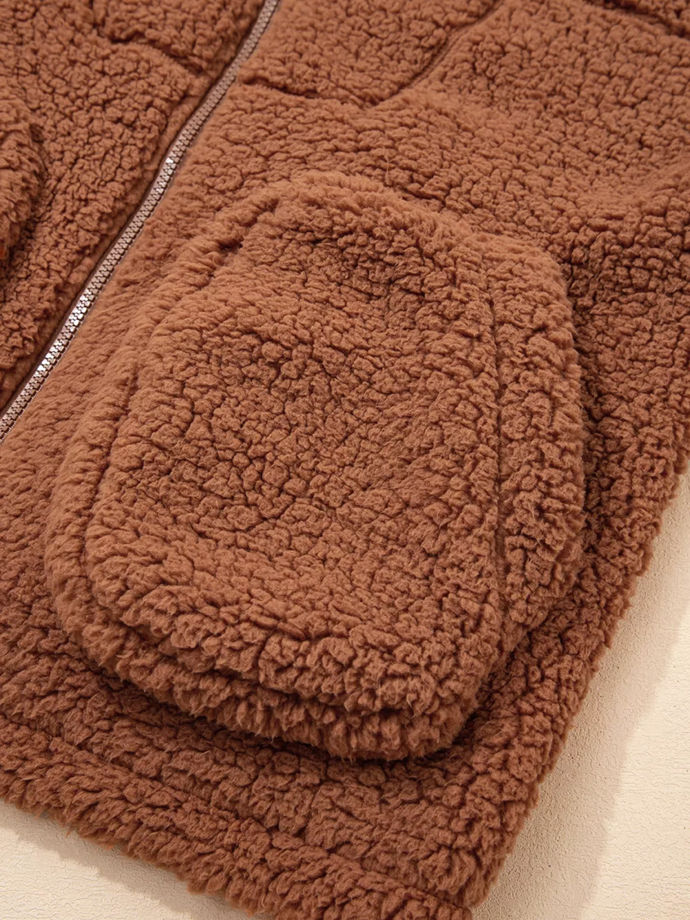 Zip Up Hooded Sherpa Jacket, image 11