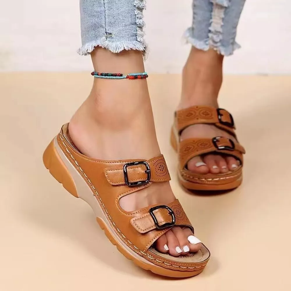 Double Buckle Open Toe Sandals, image 10