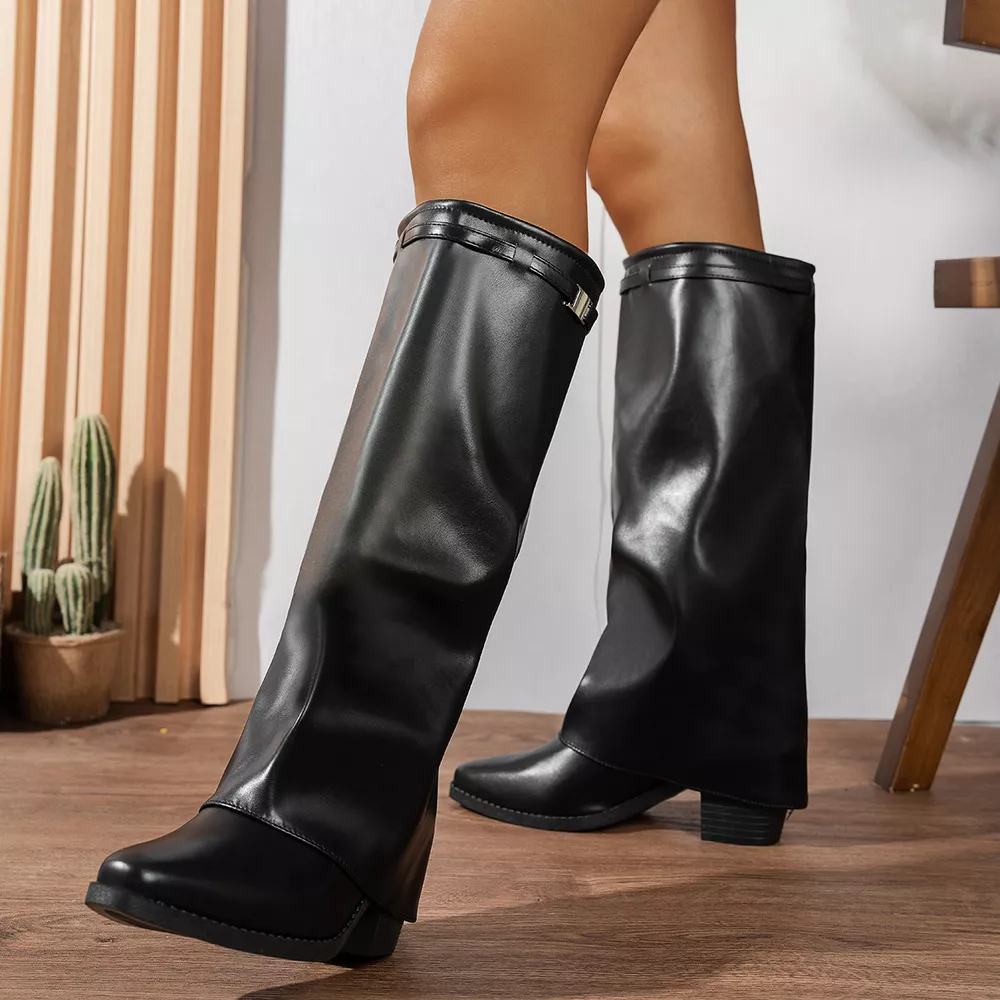 Knee-High Block Heel Boots, image 5