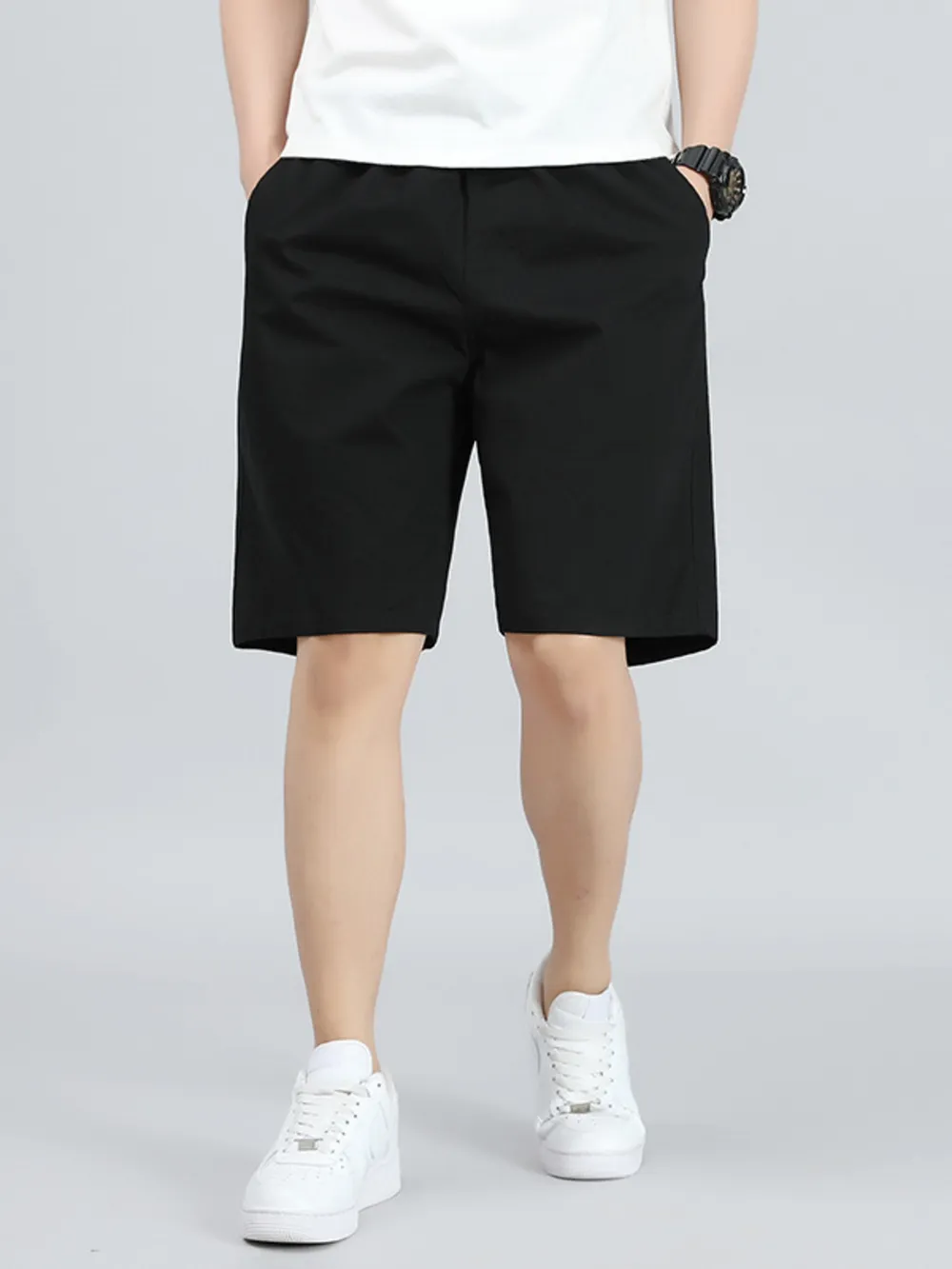 Men's Casual Elastic Waist Shorts, image 2