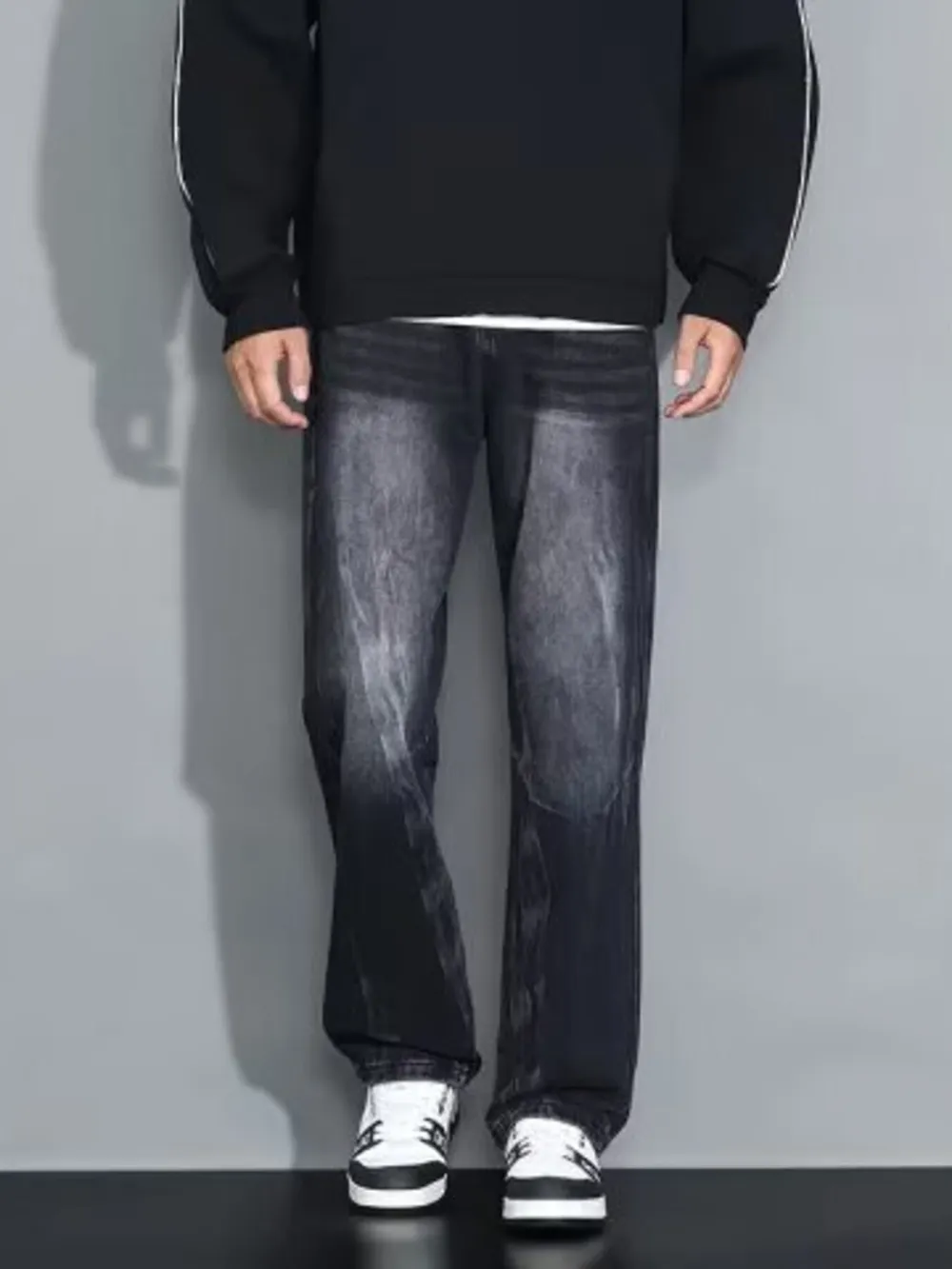Men's Full Size Wash Loose Fit Jeans Plus Size