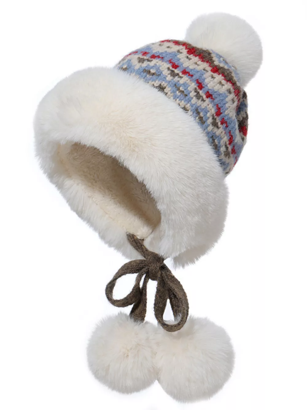 Warm Knitted Pom Pom Hat, image 3