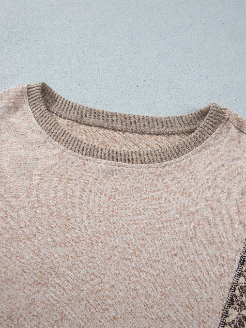 Floral Print Round Neck Long Sleeve Shift Top, image 6
