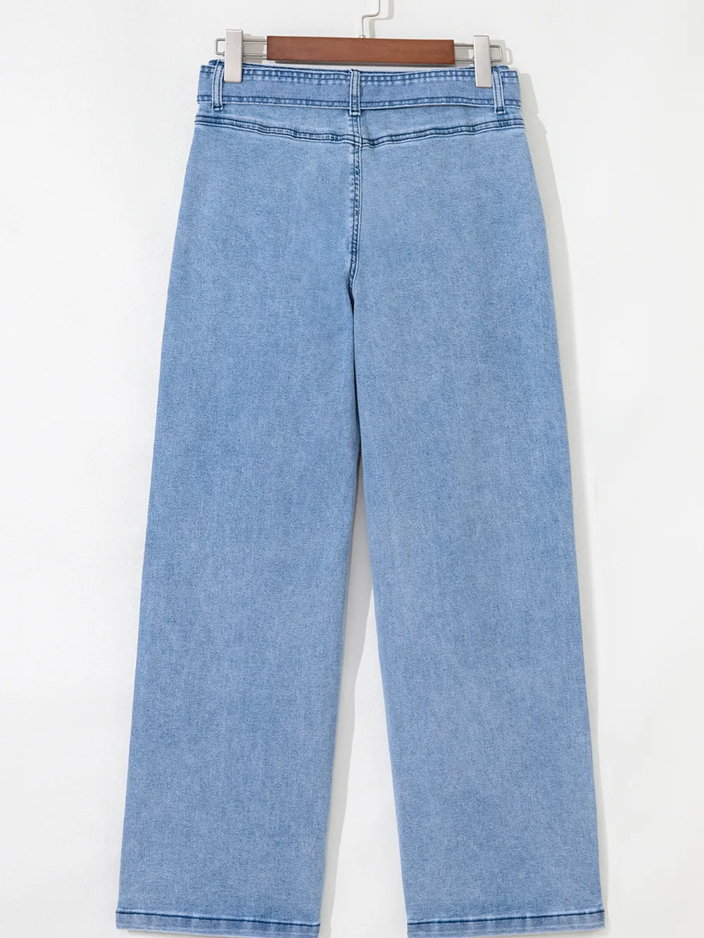 High Waisted Wide Leg Belted Jeans, image 5