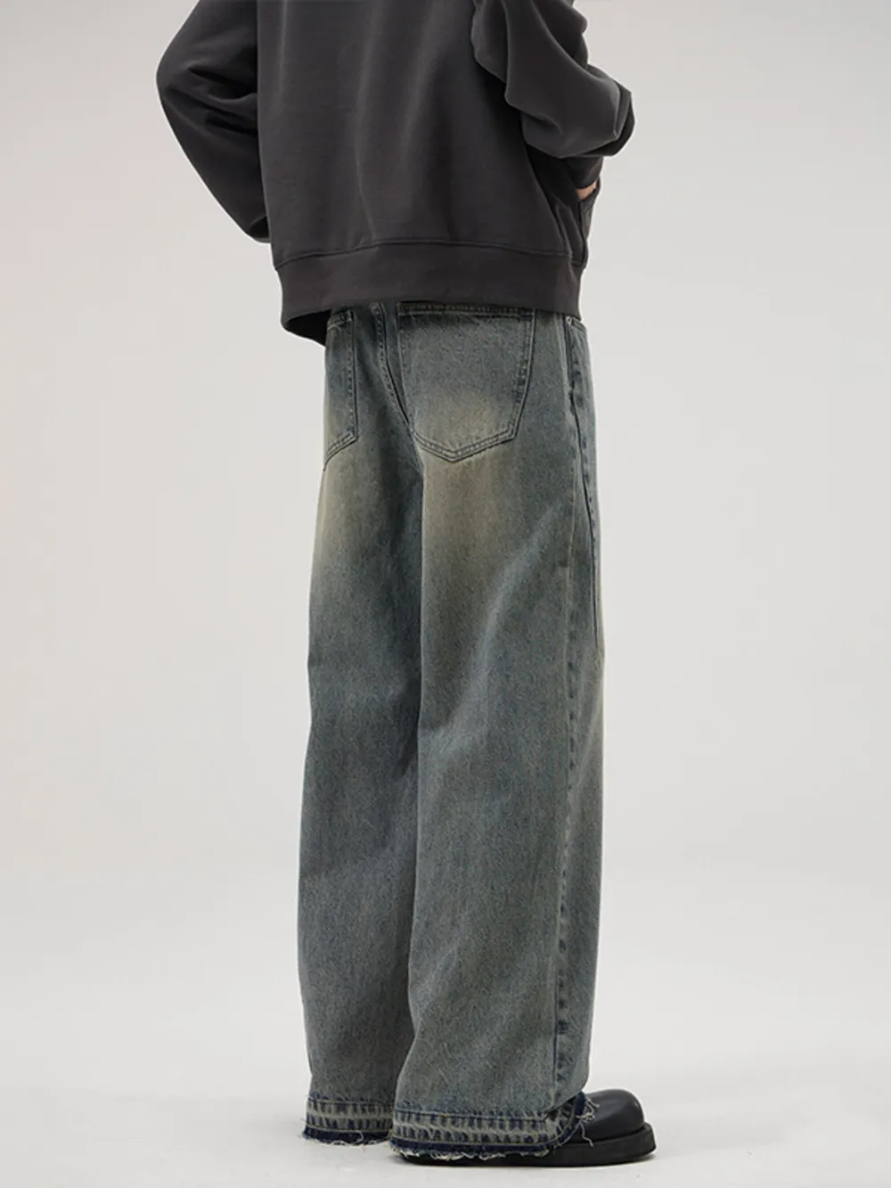 Men's Full Size Wide Leg Relaxed Fit Jeans Plus Size, image 3