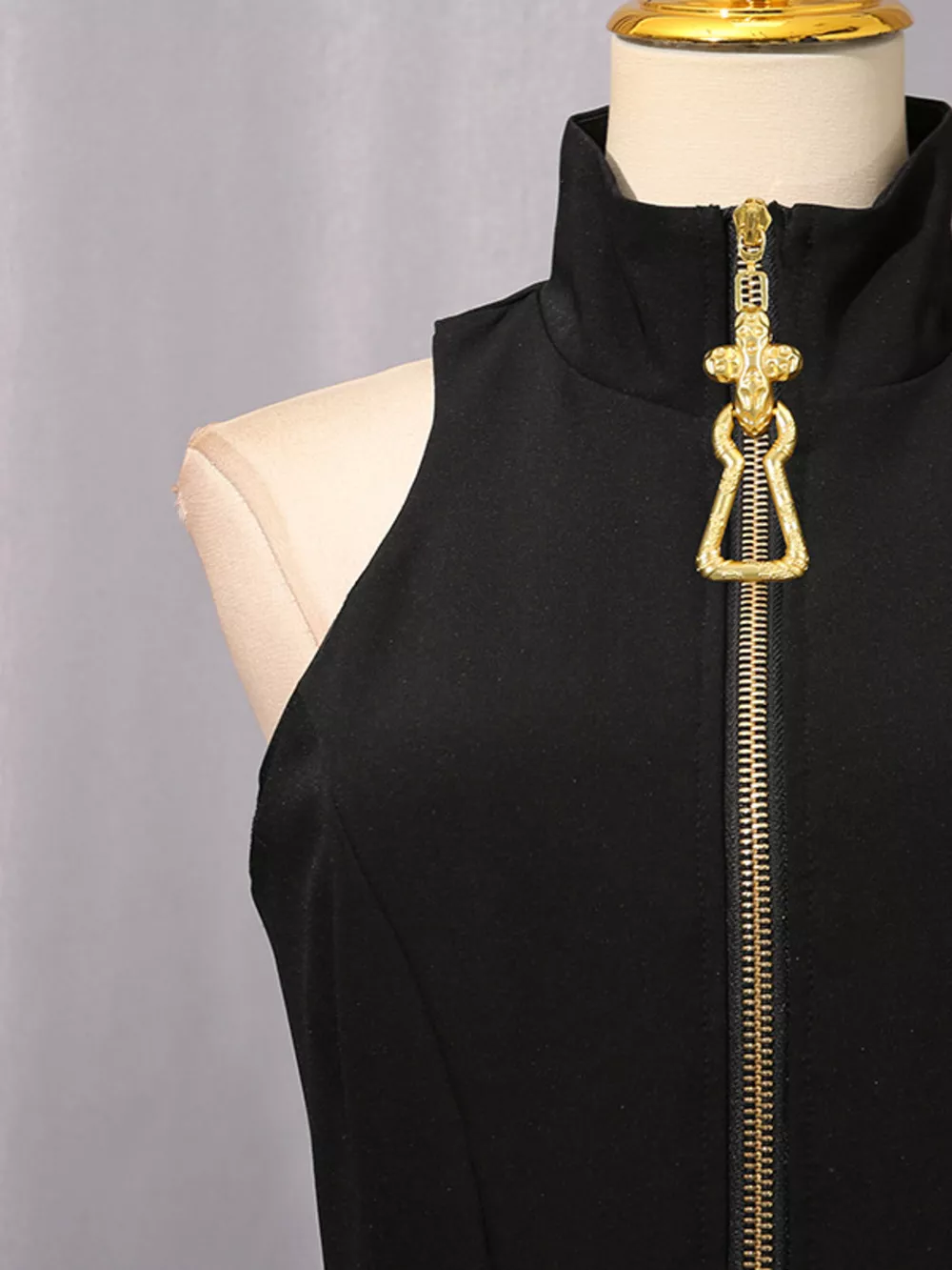 Zip Up Sleeveless Mini Dress, image 8
