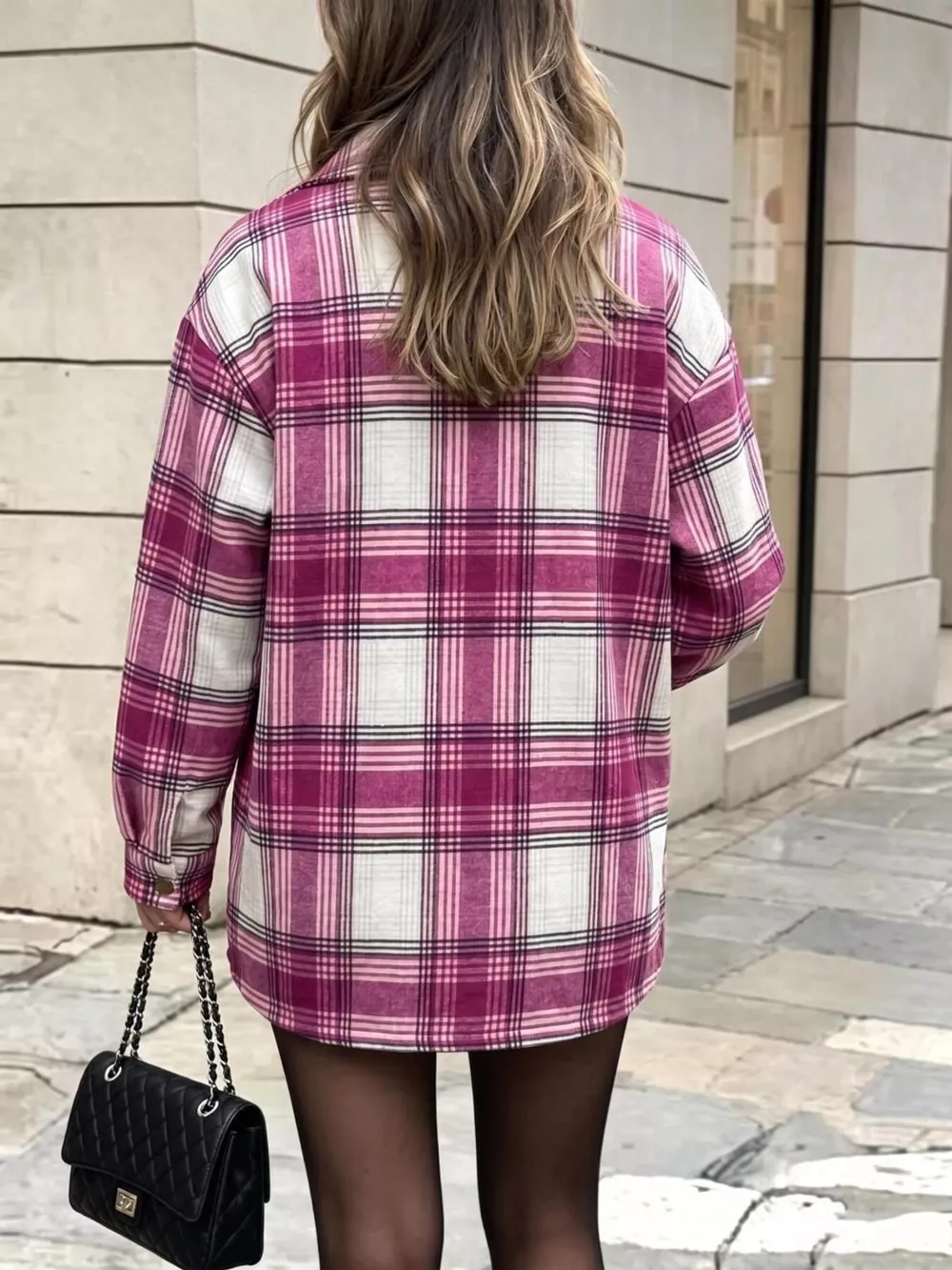 Plaid Snap Down Shacket, image 8