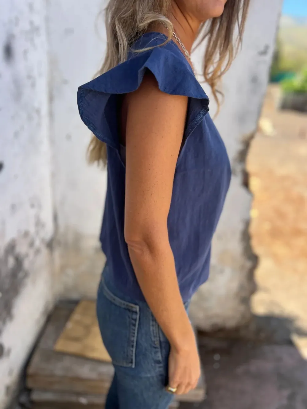 Full Size Ruched V-Neck Cap Sleeve Blouse Plus Size, image 7