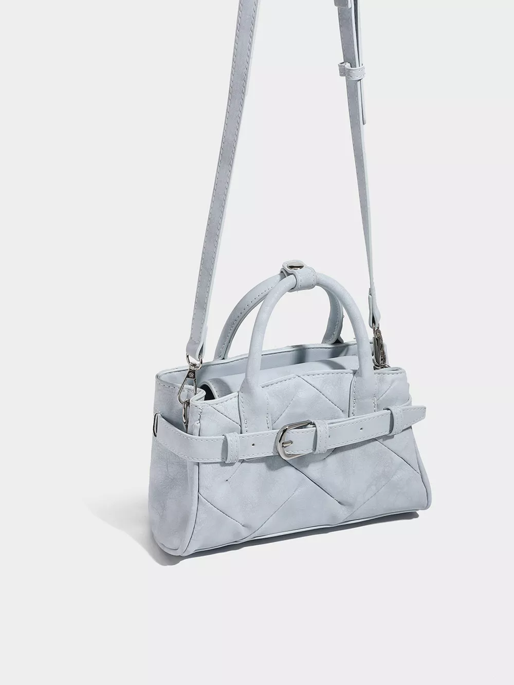 Quilted Buckle Accent Crossbody Bag, image 4
