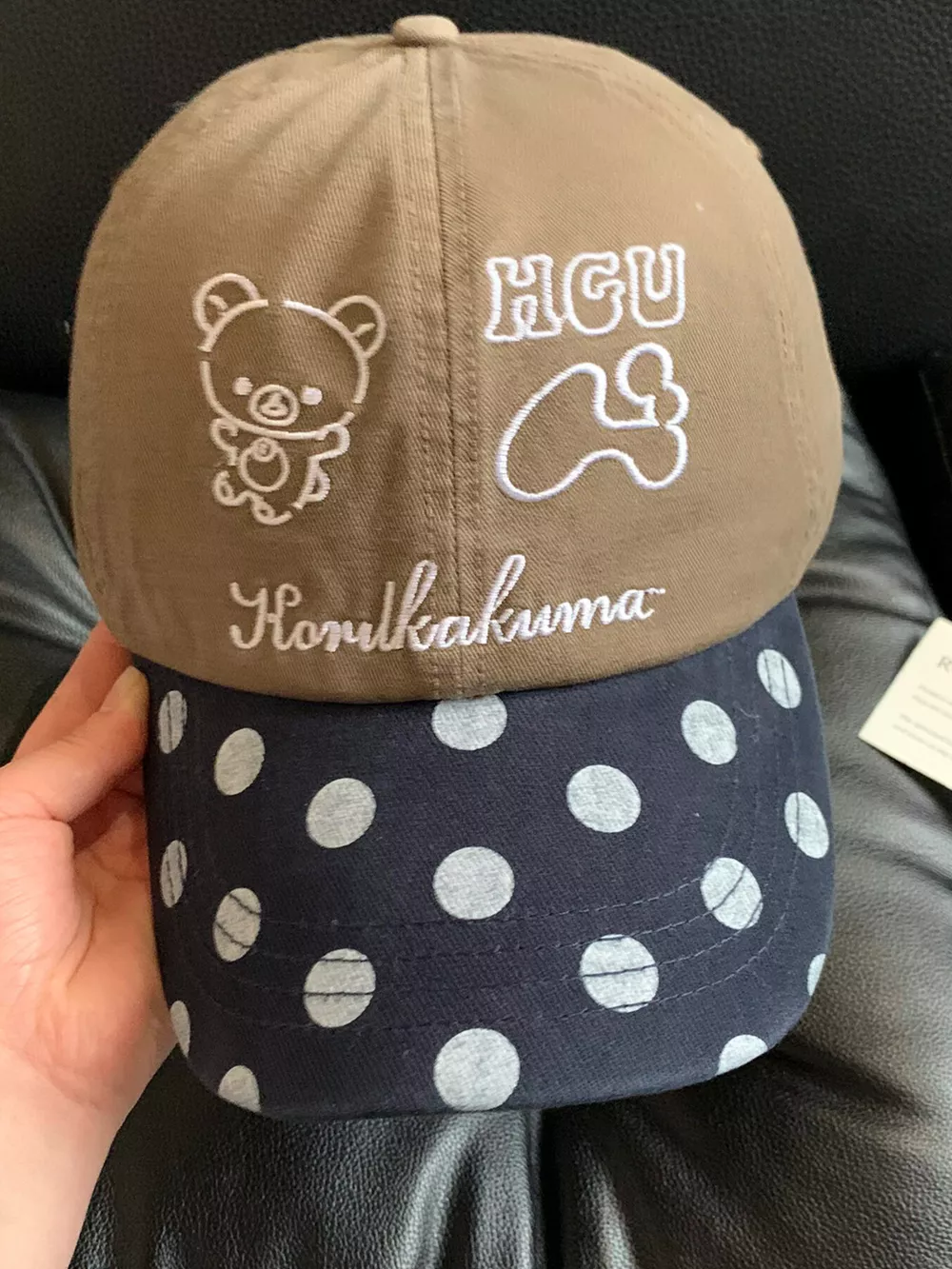 Polka Dot Embroidered Baseball Cap, image 2