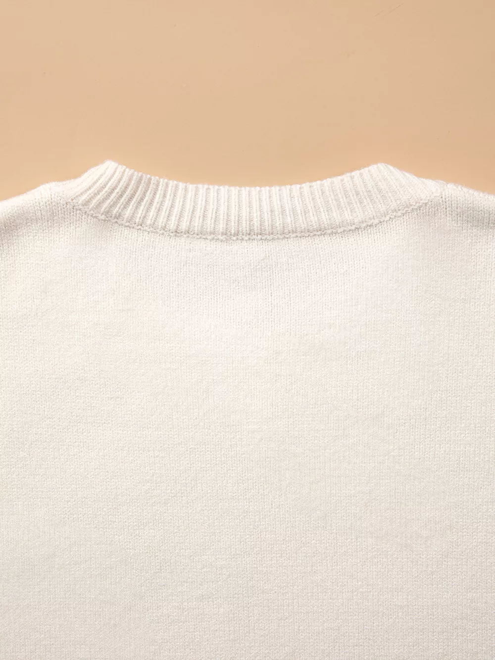 Pixel Snowflake Reindeer Christmas Round Neck Casual Sweater, image 8