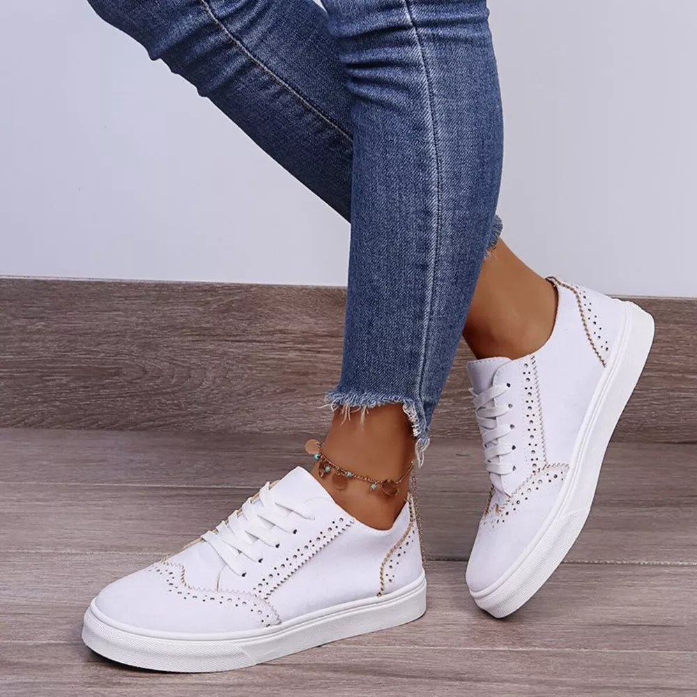 Lace Up Round Toe Sneakers, image 5