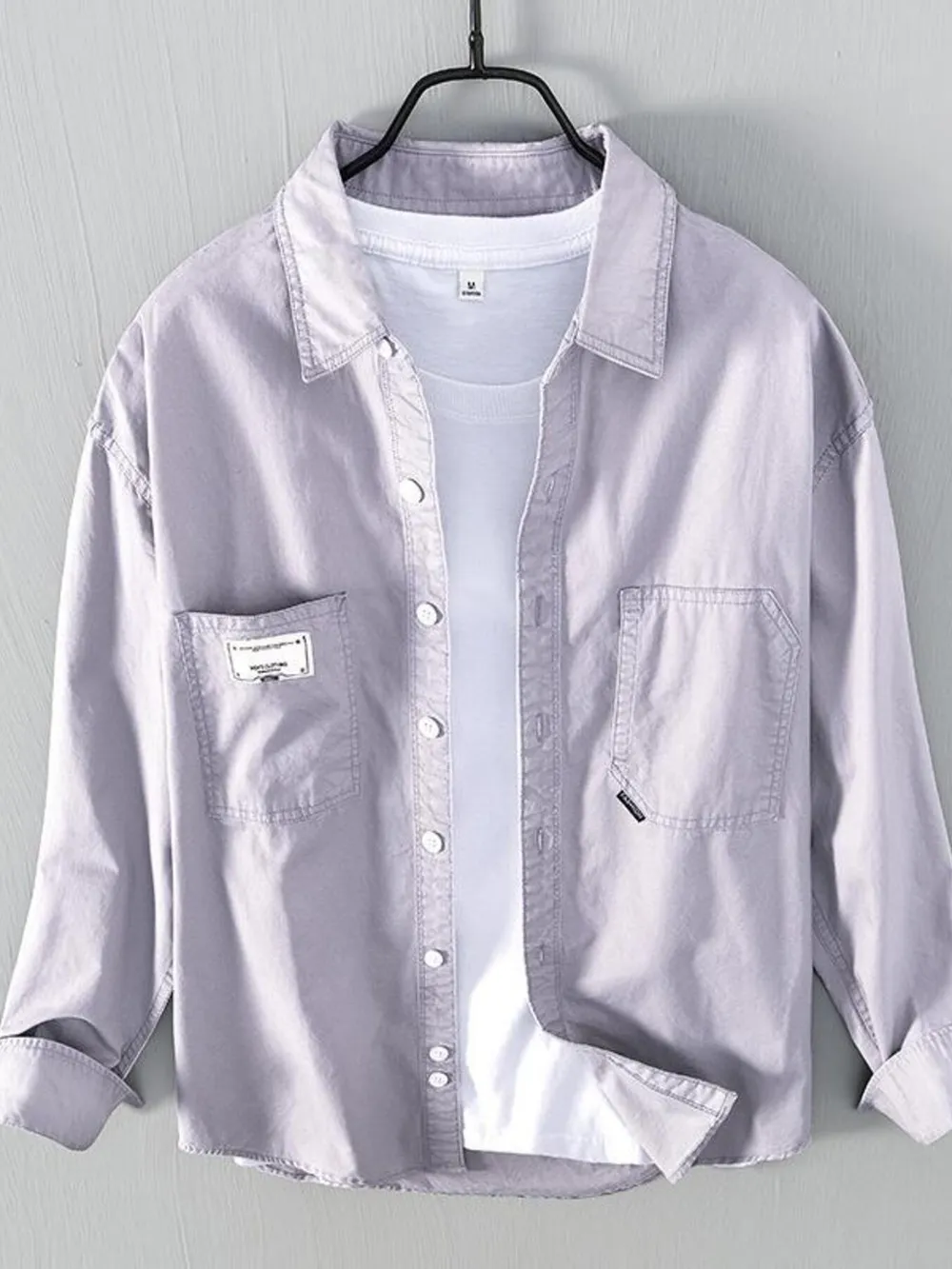 Men's Plus Size Button Up Long Sleeve Shirt, image 2