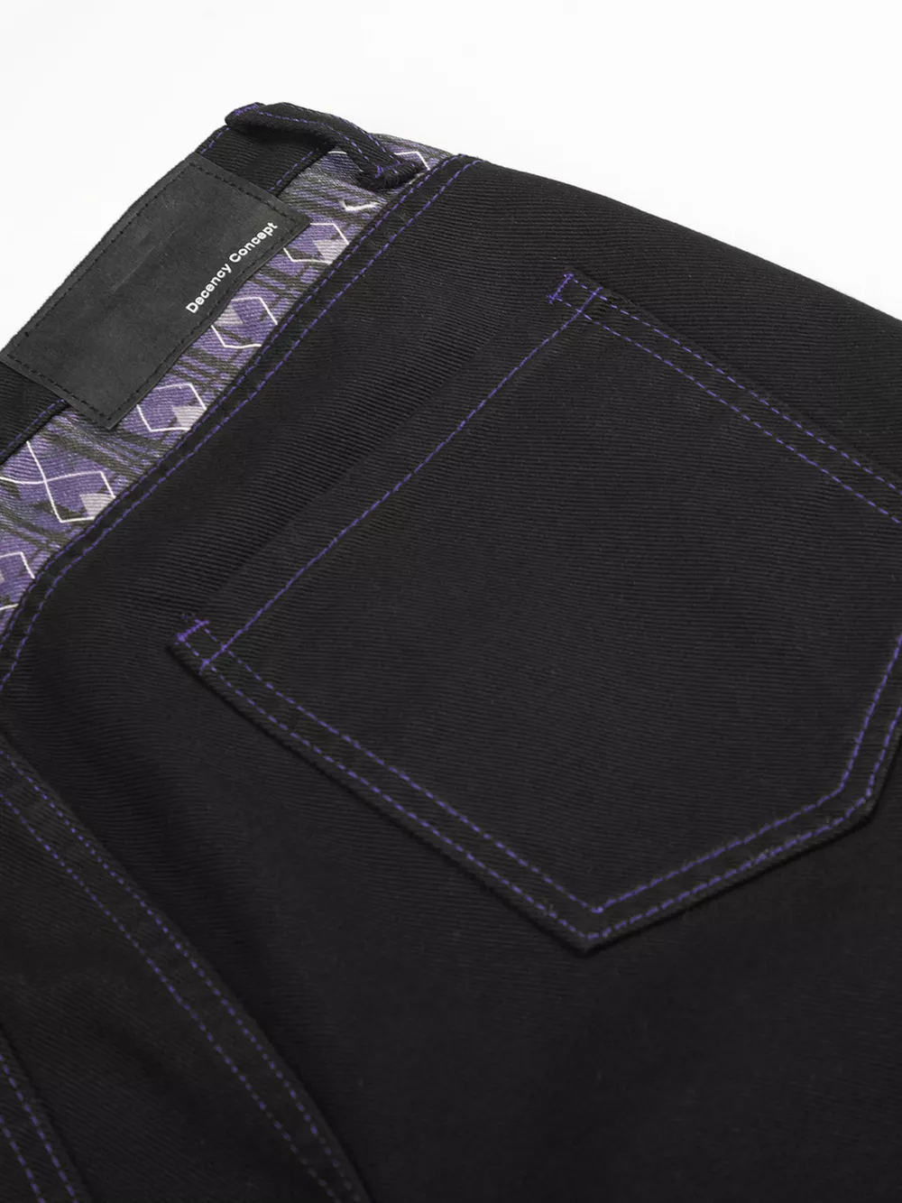 Men's High-Waisted Wide-Leg Jeans with Argyle Pattern Accents, image 11