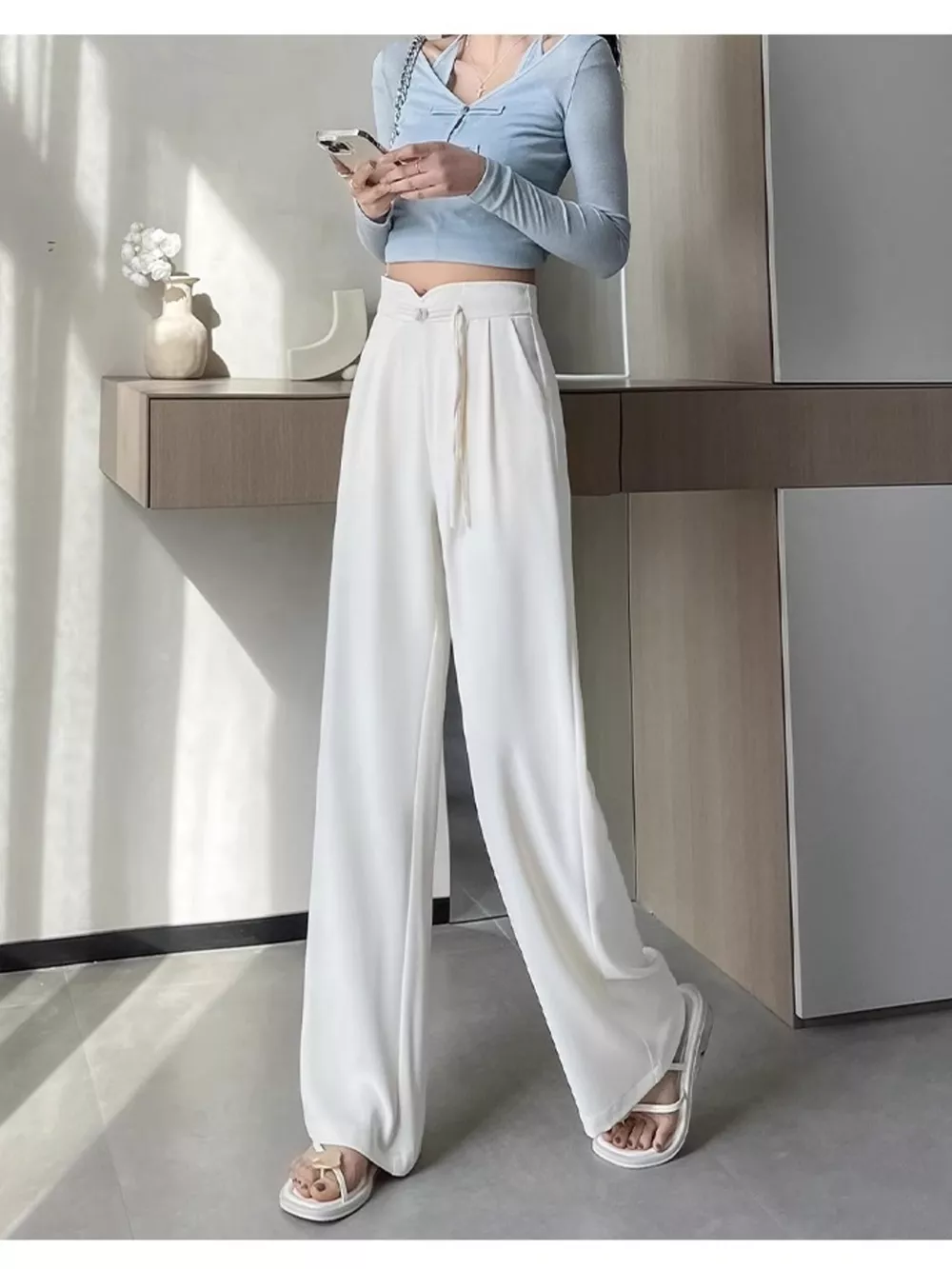 High-Waisted Wide-Leg Pants, image 5