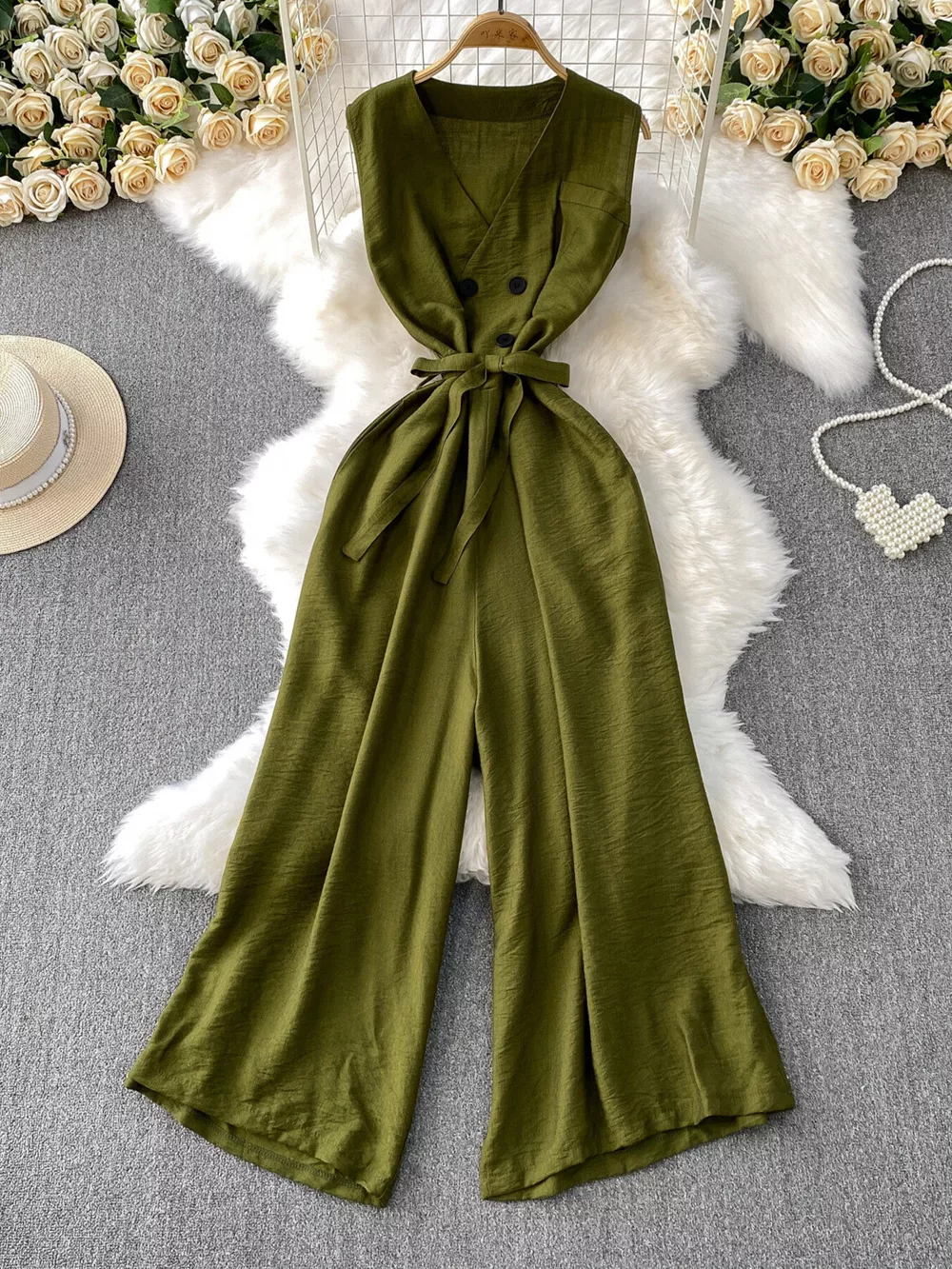 Sleeveless Wide Leg Jumpsuit, image 13