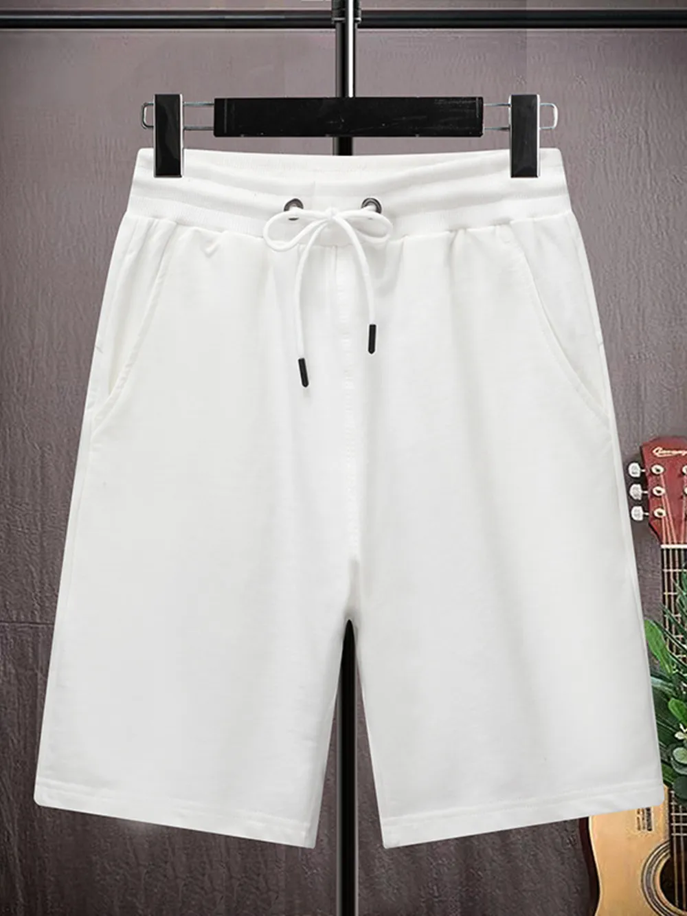 Men's Plus Size Drawstring Wide Leg Shorts, image 2
