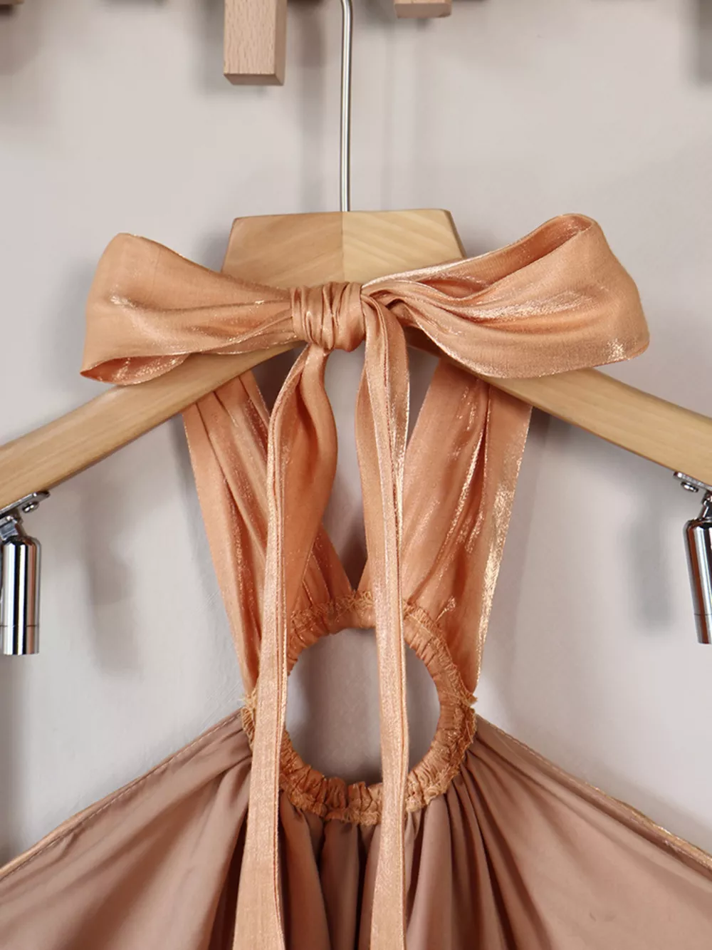 Halter Neck Maxi Dress with O-Ring Detail, image 6