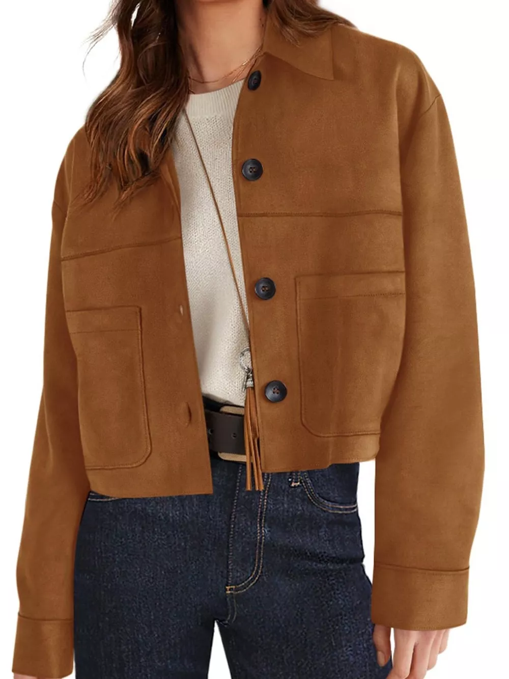Button-Down Cropped Jacket, image 6