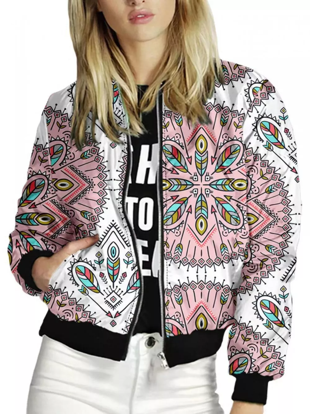 Zip Up Printed Jacket, image 4