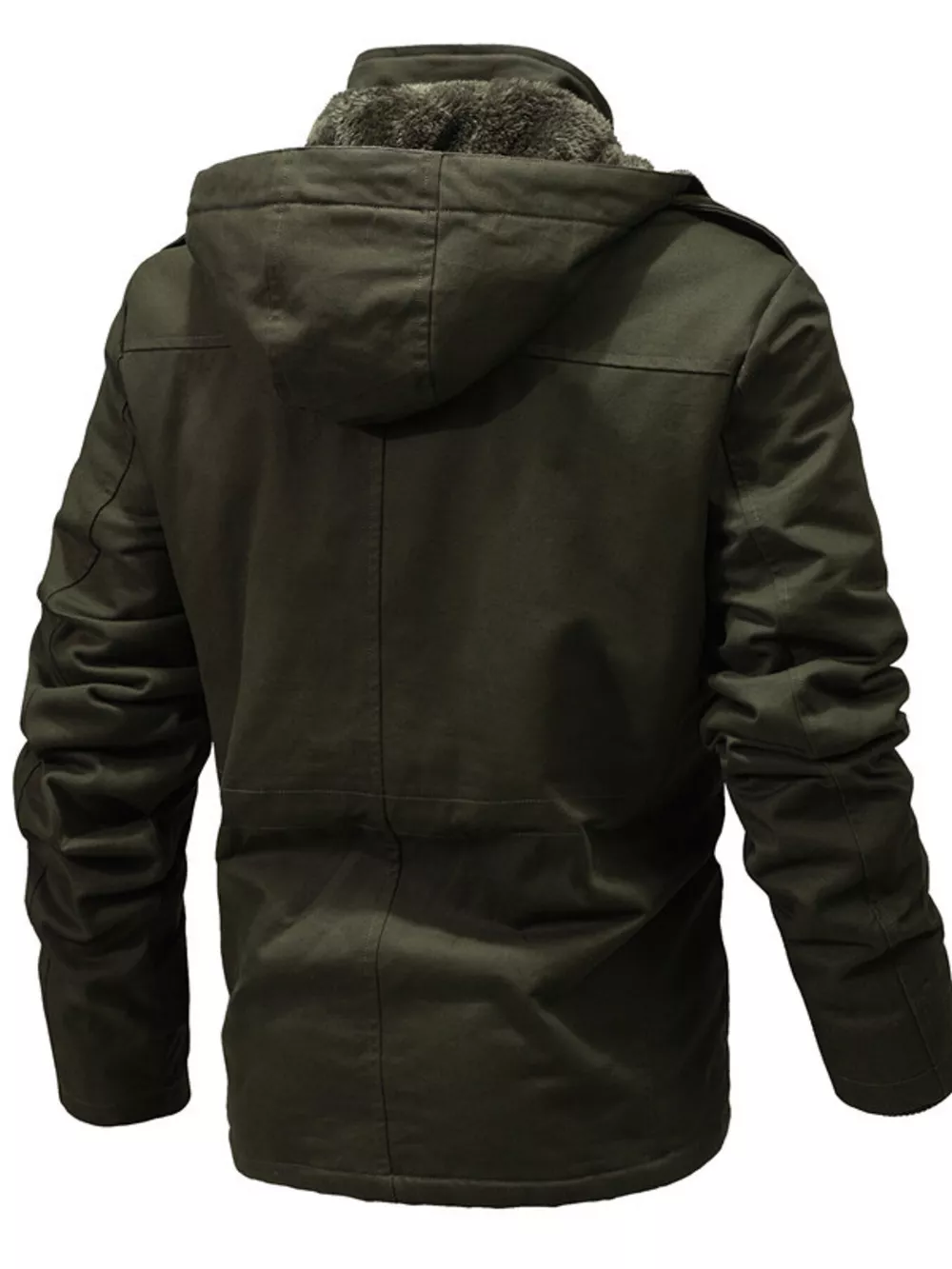 Men's Full Size Zip Up Multiple Pockets Jacket Plus Size, image 2
